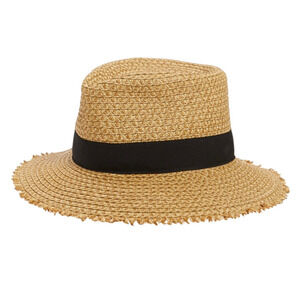Eric Javits Straw Fedora Look Again Sun Hat